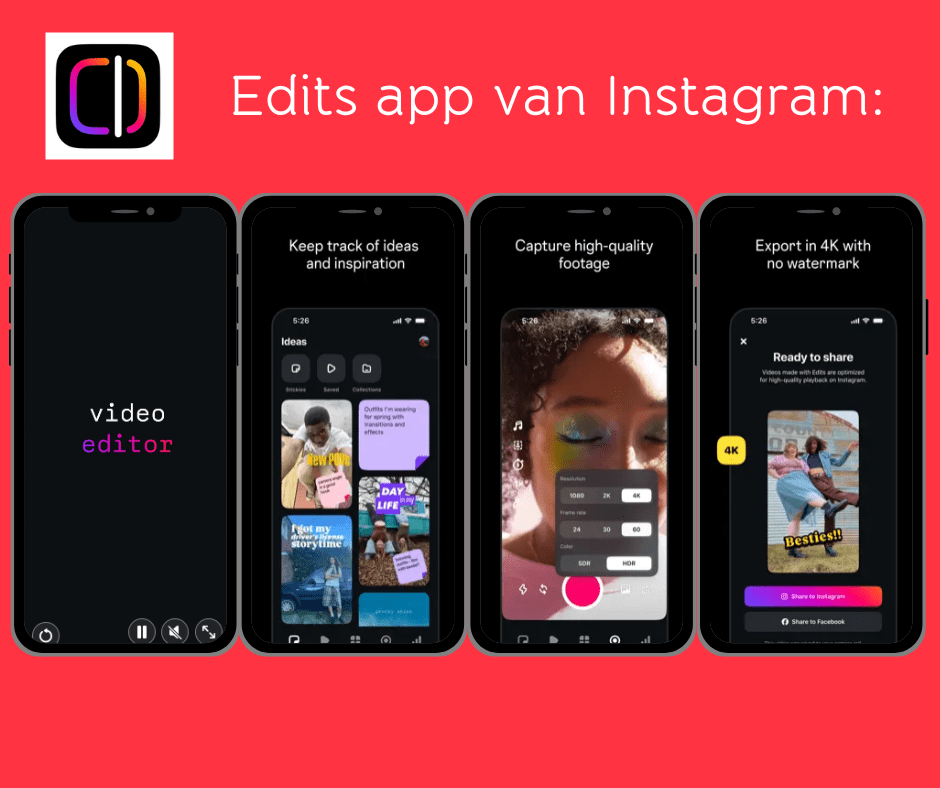 Edits, een app van & voor Instagram videobewerking