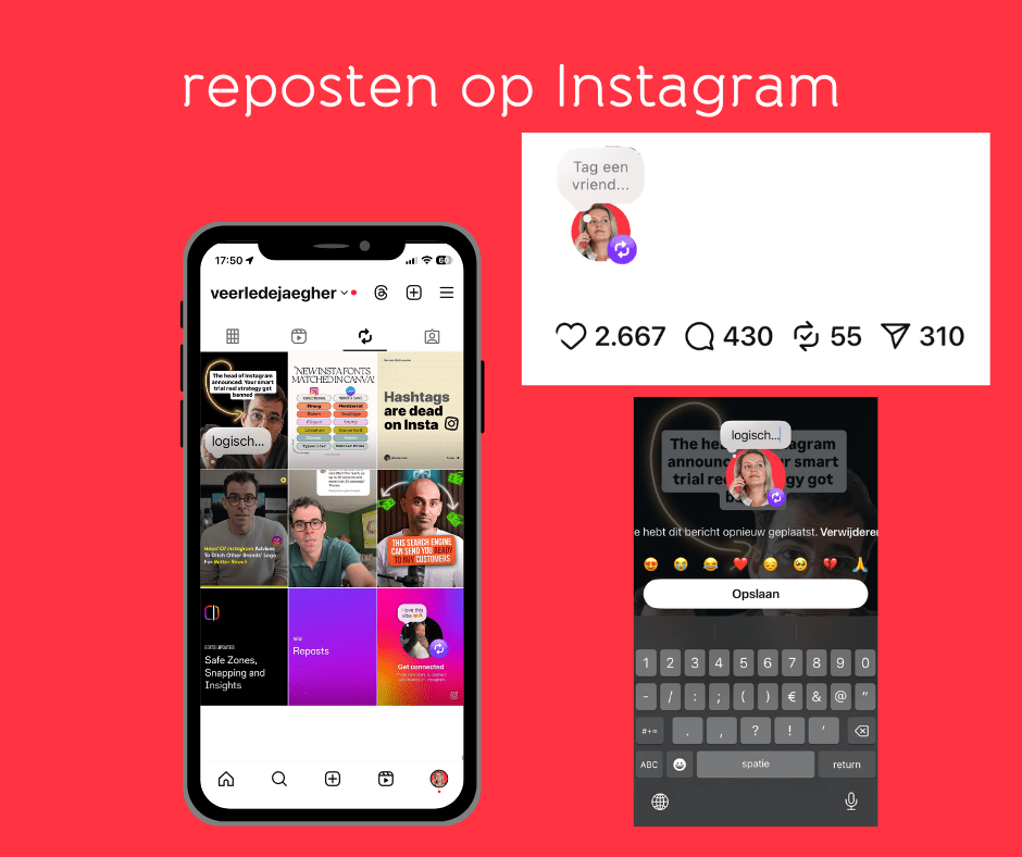nieuwe functie op instagram: repost 